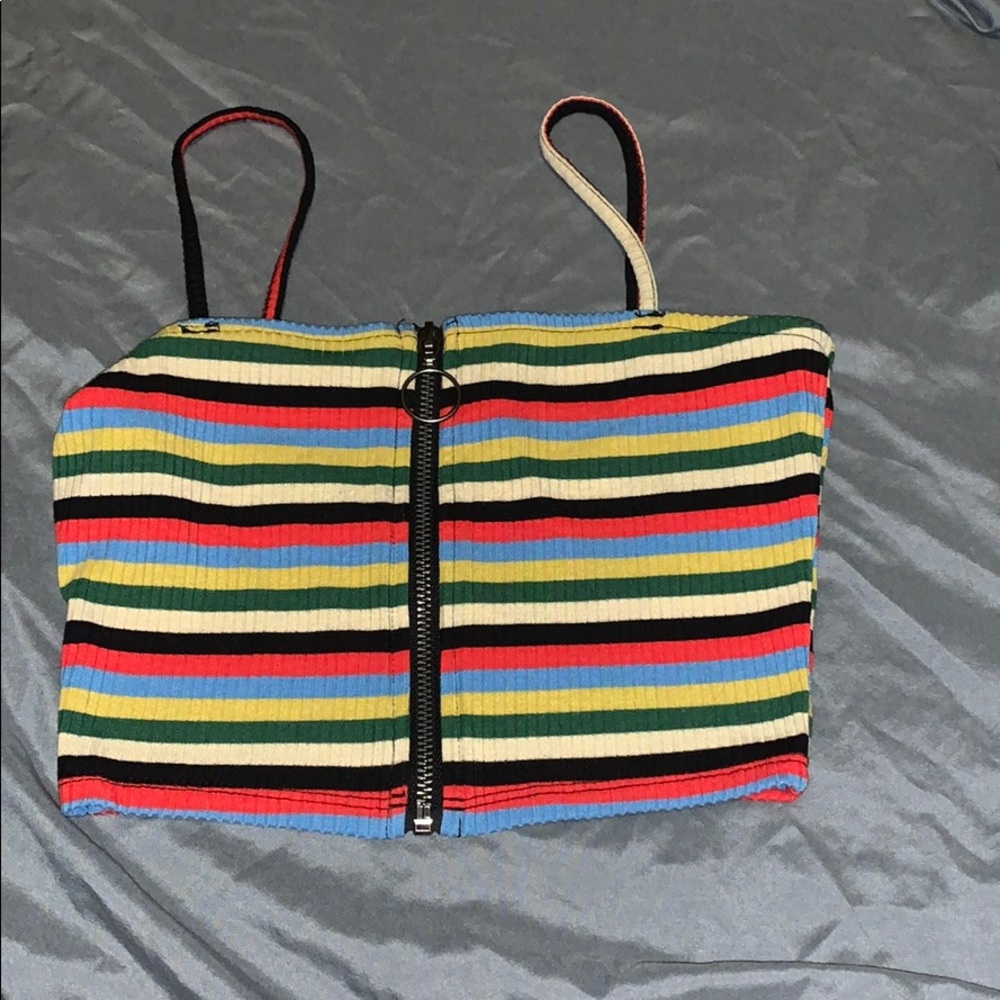 Striped urban outfitters straight across tank top
